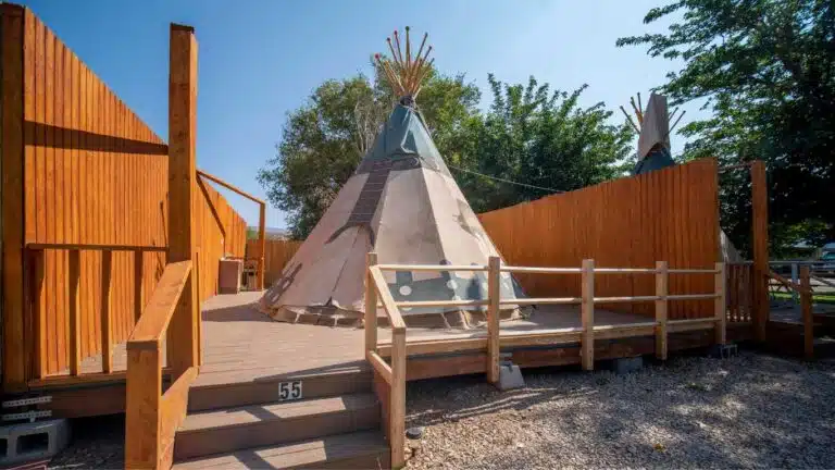 Tipi camping at Moab RV and Glamping Resort