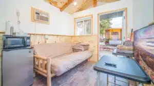 Rentable cabin camping at Moab RV and Glamping Resort