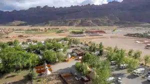 Aerial View Moab RV and Glamping Resort