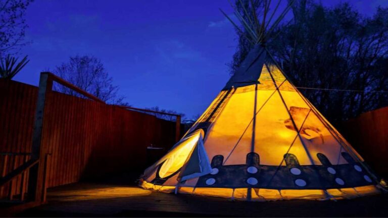 Tipi at night