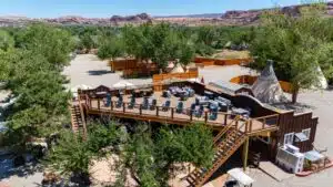 360 viewing deck at moab rv & glamping resort
