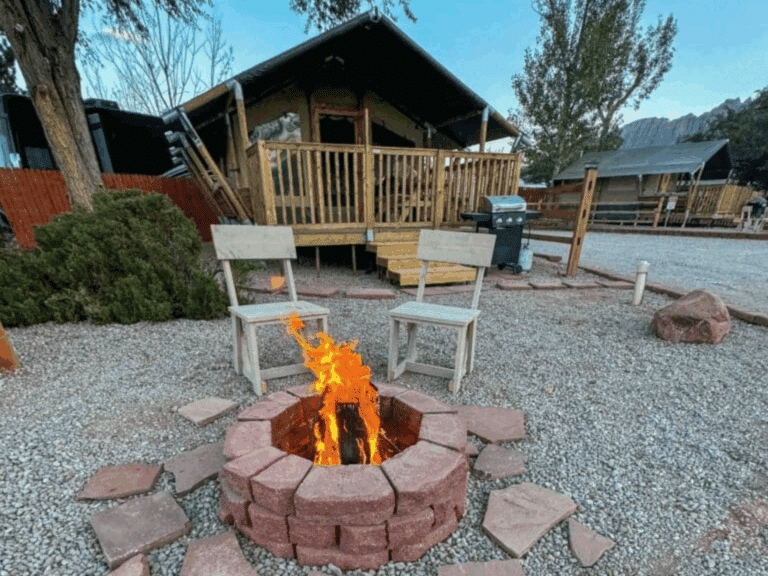 Glamping Tent Fire Pit